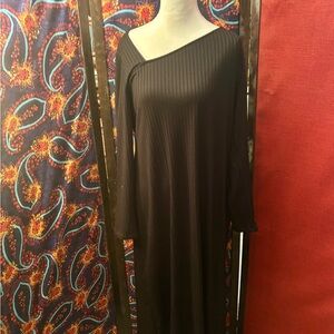 NWT Black Ribbed  long Dress